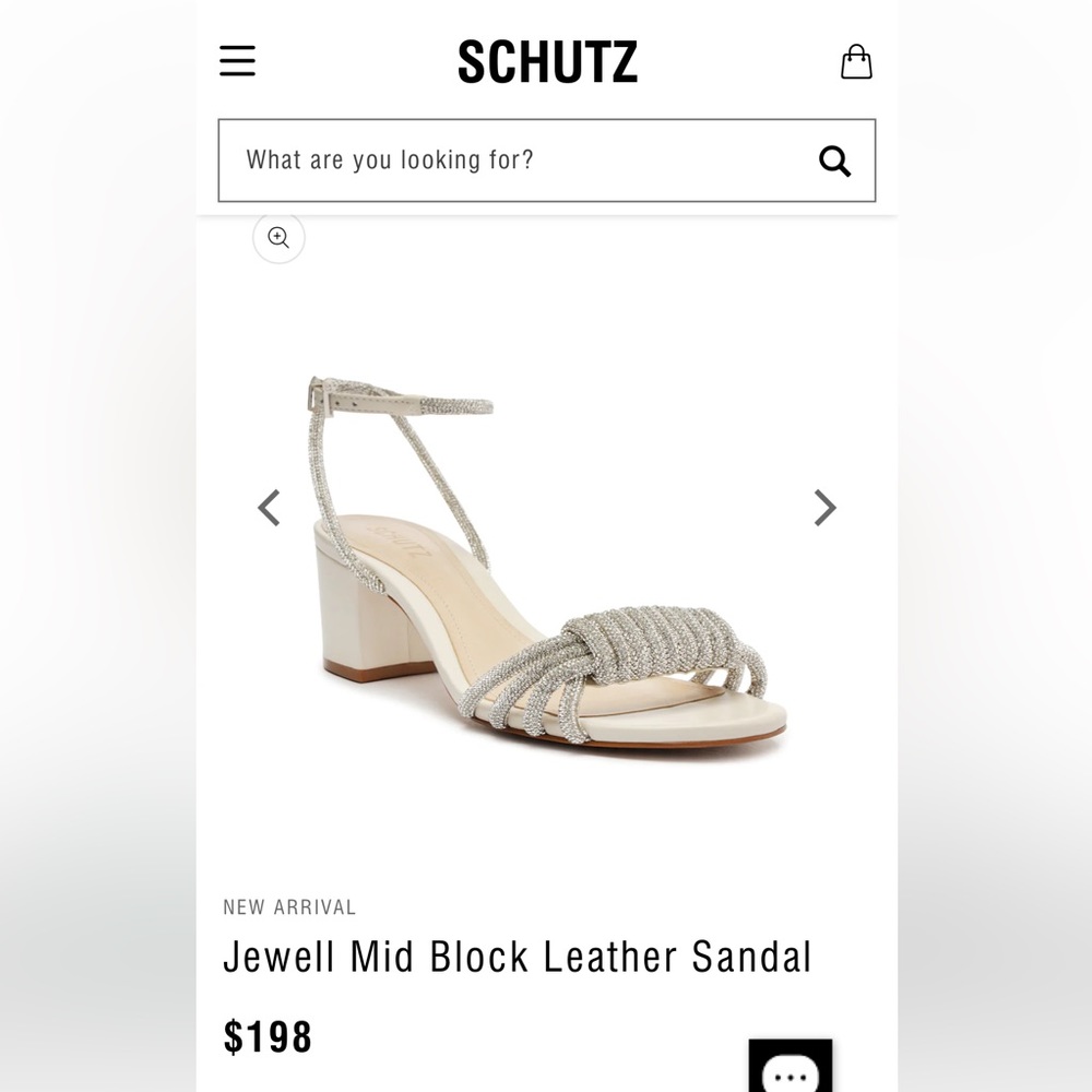 Schutz Jewell Mid Block Nappa Leather Sandal Size 7